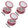 Beaupretty 3pcs Five Grids Empty Compact Container with Mirror Lip Brushes Versatile Makeup Organizer for Eyeshadow Blush and Foundation Design view 1