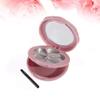 Beaupretty 3pcs Five Grids Empty Compact Container with Mirror Lip Brushes Versatile Makeup Organizer for Eyeshadow Blush and Foundation Design view 2