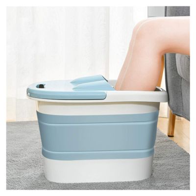YXCKG Foot Soaking Bath Basin Foot Spa Thick Sturdy Plastic Foot Basin for Pedicure, Soaking Feet Foot Bath Foot Massaging Bucket for Women or Men (Color : Blue)
