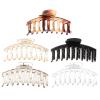 FRCOLOR 5pcs Large Hair Claw Clips Acrylic Tortoise Hair Jaw Clips Double Row Hair Claw Clip for Women Girls view 1