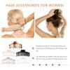FRCOLOR 5pcs Large Hair Claw Clips Acrylic Tortoise Hair Jaw Clips Double Row Hair Claw Clip for Women Girls view 3
