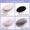 Fangze Pumice Stone Brush for Feet - 2 Pack Foot Brush Scrubber 4 in 1 Foot File Pedicure Paddle Kit for Foot Care (Lilac and Blue) view 4