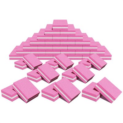 100Pcs Nail Buffer for Natural Nails - Professional Nail Buffer 100/180 Grit Nail Files Acrylic Nail Remover Buffing Block Nail File - Nail Supplies Sponge Nail File Buffer Block for Acrylic Nails
