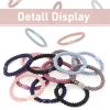 Chuangdi 12 Pieces Cotton Hair Ties Braided Elastic Hair Bands Ropes Braided Ponytail Holders Accessories for Women(Mixed Colors) view 4