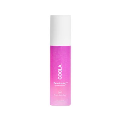 COOLA Organic Rewakening Rosewater Mist Face Spray, Dermatologist Tested Skin Barrier Protection with Ginseng & Green Tea Extract, Vegan and Gluten Free, 1.7 Fl Oz