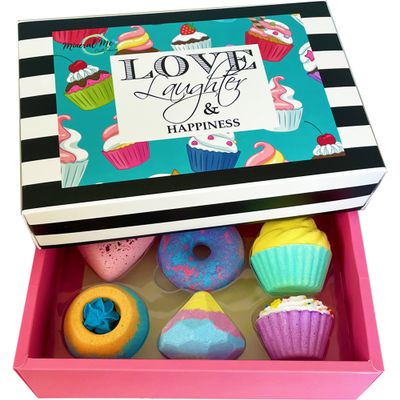 Bath Bombs for Girls 6 Organic Bath Bombs Gift Set with Natural Ingredients, Aromatherapy Bubble Bath Fizzy for Kids, Teens, Women Skin Moisturizing Bathbombs for Girls Ages 8-12, Lush Spa Kit