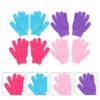 Healifty 8pcs Exfoliating Gloves for Body Scrubbing Deep Cleanse Dead Skin Gentle Shower Mitts for Men Women for Daily Bathing Routine Random Colors view 2
