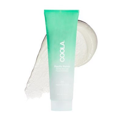 COOLA Organic Pacific Polish Face Exfoliator, Dermatologist Tested Skin Barrier Protection with Coconut Oil, Vegan and Gluten Free, 3.4 Fl Oz