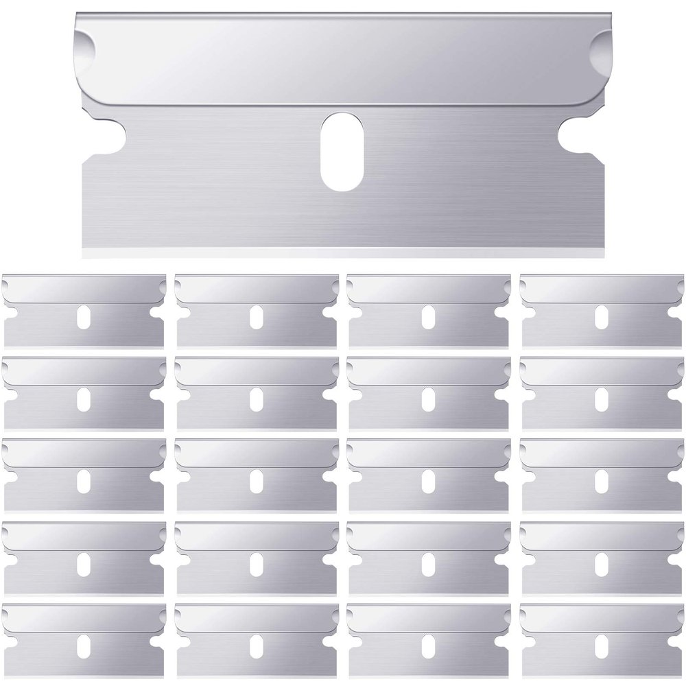 Honoson 20 Pcs Single Edge Razor Blades Straight Edge Razor for Scraper