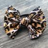 Cheetah print bullet hair bow view 1