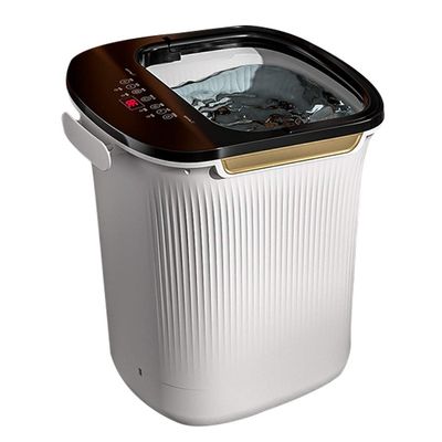 Foot Baths Foot Baths Spas Fumigation Massage Three-in-one Foot Bath Home Feet Soaking Tub Gift for Parents Foot Baths Spas (Color : Brown, Size : 36 * 45 * 67cm)