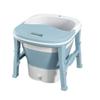 YXCKG Heightening Foot Soaking Bath Basin, Foot Spa Massager, Foot Bath Foot Bucket Large 43x50x40cm, PP Foot Basin for Pedicure, Travel Household (Color : Blue) view 1