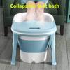 YXCKG Heightening Foot Soaking Bath Basin, Foot Spa Massager, Foot Bath Foot Bucket Large 43x50x40cm, PP Foot Basin for Pedicure, Travel Household (Color : Blue) view 2