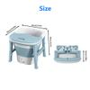 YXCKG Heightening Foot Soaking Bath Basin, Foot Spa Massager, Foot Bath Foot Bucket Large 43x50x40cm, PP Foot Basin for Pedicure, Travel Household (Color : Blue) view 3