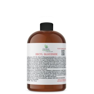 Dr Joe Lab Decyl Glucoside Natural Surfactant - Surfactants for Soap Making, Lauryl Glucoside, DIY Shower Gel, Skin Care, Body and Face Wash, Plant Derived, Natural - 16 Oz