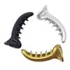 Plastic Medium Size Banana Hair Clutcher Clip for Women Black, Golden & Silver view 1