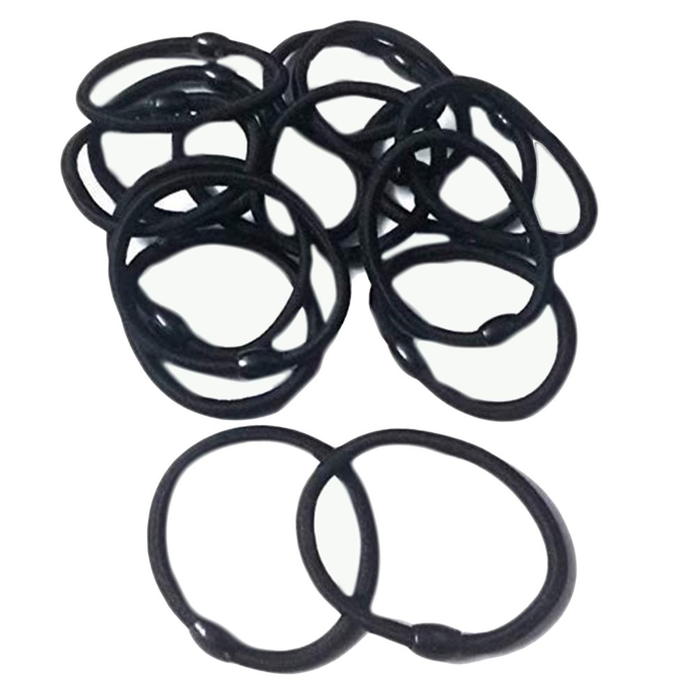 Hair Rubber Black Rubber Band Ponytail Holders for Women Pack of 12