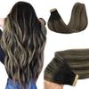 GOO GOO Tape in Hair Extensions Human Hair, 1B/19/1B Natural Black to Light Blonde, 16inch 50g 20pcs, Skin Weft Seamless Invisible, Silky Straight with Thick Ends, Remy Human Hair view 1