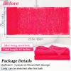 4 Pieces African Net Bath Sponge African Exfoliating Long Net Sponge Exfoliating Shower Body Scrubber Skin Smoother for Daily Use(Hot Pink, 25.6 x 7.9 inch) view 3