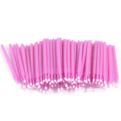 Disposable Micro Applicator Micro Brush for Makeup, Eyelash Extension, Lash and Mascara Application for Personal Care (100 Count (Pack of 1), Pink (M))