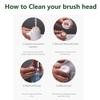 Facial Cleansing Brush Heads Replacement, Facial Cleansing Brush Head, Normal Facial Brush Heads, for Acne Prone, Clogged, Enlarged Pore Skins (3Pack/Grey) view 4