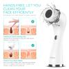 VOGOE Facial Cleansing Brush Rechargeable, Spin Face Wash Brush IPX7 Waterproof Electric Face Scrubber Exfoliator, 3 Speeds & 5 Brushes for Cleansing and Exfoliating, White view 3