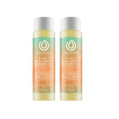 24K Egyptian Musk Scented 3-in-1 Bath, Body, & Massage Oil 2 x 4 oz Bottles