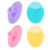 4 Pack Face Scrubber,JEXCULL Soft Silicone Facial Cleansing Brush Face Exfoliator Blackhead Acne Pore Pad Cradle Cap Face Wash Brush for Deep Cleaning Skin Care view 1
