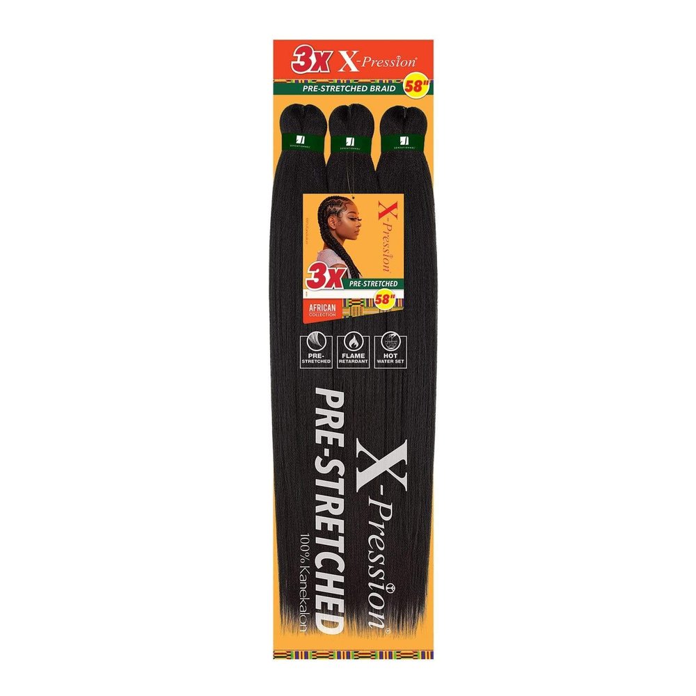 Sensationnel Braids XPRESSION 3X Pre-Stretched Braid 58" (1-pack, BG)