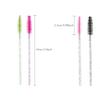 300Pcs Disposable Eyelash Mascara Brushes for Eye Lashes Extension Eyebrow and Makeup for Eye Lash Extension, Eyebrow and Makeup Crystal 6 Colors(Colorful) view 2