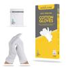 1 Size 2 Pairs 100% Premium Cotton Gloves for Dry Hands | Moisturizing Overnight Gloves for Eczema, Psoriasis & Skin Spa Treatment for Women & Men | Washable & Reusable with Free Laundry Bag view 1
