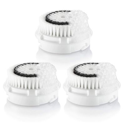 Facial Cleansing Brush Head Replacement, Facial Cleanse Brush Head, Normal Sensitive Facial Brush Heads, for Acne Prone, Clogged, Enlarged Pore, Deep Pore Sensitive Skins (White/3Pack)