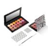 2 Packs Leopard Magnetic Makeup Palette Empty with Spatula and Metal Stickers, 18-pan and 9-pan Empty Eyeshadow Palette for Travel, DIY view 1