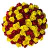 Hair Bun Gajra Flower Artificial Juda Accessories for Women in Yellow & Maroon Color Pack of 1 view 1