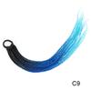 12 Strands/Pcs Ponytail With Rubber Band Ring Braiding Hair Extensions 24" Ombre Colorful Pink Blue Synthetic Box Braid Ponytail 3PC C9# view 2