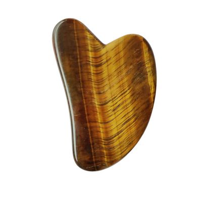 Shubhanjali Tiger Eye Gua Sha Tool,Jade Guasha Board,Gua Sha SPA Massage,Gua Sha face massage tool,Skin Care Healing Equipment,Gua Sha SPA Face,Gua Sha Scraping Massage Tool For Face (Pack of 1)