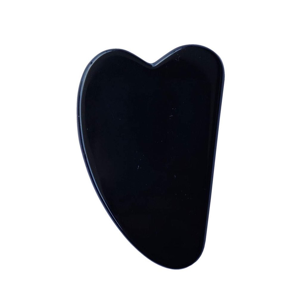 Shubhanjali Black Obsedian Gua Sha Tool,Jade Guasha Board,Gua Sha SPA Massage,Gua Sha face massage tool,Skin Care Healing Equipment,Gua Sha SPA Face,Gua Sha Scraping Massage Tool For Face (Pack of 1)