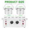Panghuhu88 Panghuhu88 Double Professional Wax Warmer Pot,Dual Parrafin Waxing Machine, SPA Equipment Adjustable Temperature, Facial Skin Hair Removal Tool Set view 2