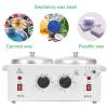Panghuhu88 Panghuhu88 Double Professional Wax Warmer Pot,Dual Parrafin Waxing Machine, SPA Equipment Adjustable Temperature, Facial Skin Hair Removal Tool Set view 3