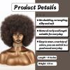 Xinran 8 inches 70s Afro Wigs for Black Women,Short Afro Kinky Curly Wig,Dark Brown Women Full Afro Kinky Wigs for Women view 2