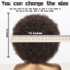 Xinran 8 inches 70s Afro Wigs for Black Women,Short Afro Kinky Curly Wig,Dark Brown Women Full Afro Kinky Wigs for Women view 3