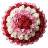 Hair Bun Gajra Flower Artificial Juda Accessories for Women in Pink & Red & White Color Pack of 1 view 1