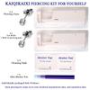 2 Boxes 2PCS Ear Nail Gun Disposable Aseptic Household Ear Piercing Gun Portable Ear Piercing Gun Group Ear Piercing Tools (New Generation) (4MM, 5MMSilver) view 4
