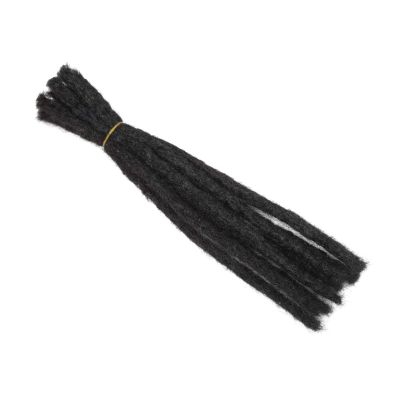 100% Human Hair Dreadlocks Afro Kinky 10Strands 1.06cm Fashion Crochet Braiding Hair for Men (12 inch,1B)