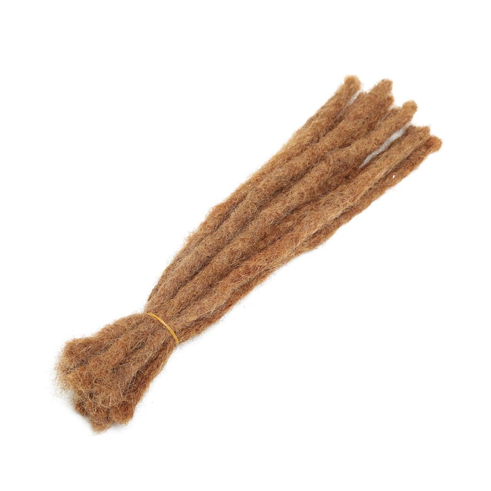 100% Human Hair Dreadlocks Afro Kinky 10Strands 1.06cm Fashion Crochet Braiding Hair for Men (12 inch,27)