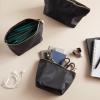 Glamlily 3 Piece Black Makeup Bag Set for Women, Nylon Zipper Cosmetic Pouch Organizers for Travel, Toiletries (3 Sizes) view 2