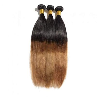 16-26 Inch Ombre Straight Hair #1B/30 Chocolate Brown. Ombre Makes It Fun To Be Double-Minded! This Two-Toned Silky Straight Hair Is A Must Wear! (24" Ombre Straight Hair)