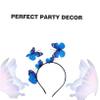 Beaupretty 11pcs Butterflies Headband Hairclip Sets 3D Fascinator Butterfly Headwear Decoration for Women Girls Party Wedding DIY Hair Acccessory (Blue) view 4