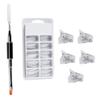 Beaupretty 1set Nail Art Dual-ended Brush Pen Nail Extension Mold Clips for Manicure Kit for Home Salon Use view 1