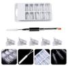 Beaupretty 1set Nail Art Dual-ended Brush Pen Nail Extension Mold Clips for Manicure Kit for Home Salon Use view 2